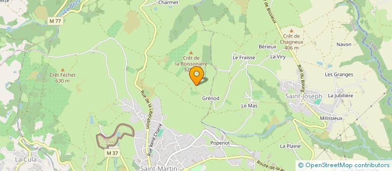 localisation de l'entreprise EARL DE LA COLLINE à SAINT-MARTIN-LA-PLAINE