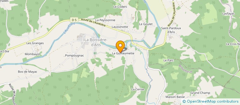 localisation de l'entreprise EARL DE LA COLLINE D ANS  CUBJAC-AUVEZERE-VAL D'ANS