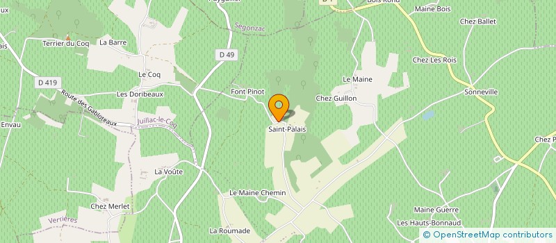 localisation de l'entreprise EARL DE LA COMBE DE MIARD à LIGNIERES-AMBLEVILLE