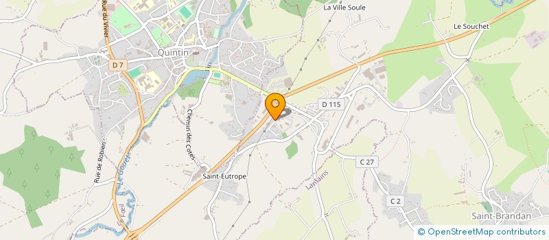 localisation de l'entreprise EARL DE LA COTE à LANFAINS
