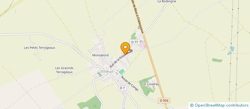 localisation de l'entreprise EARL DE LA COTTE BLANCHE à VINEUIL