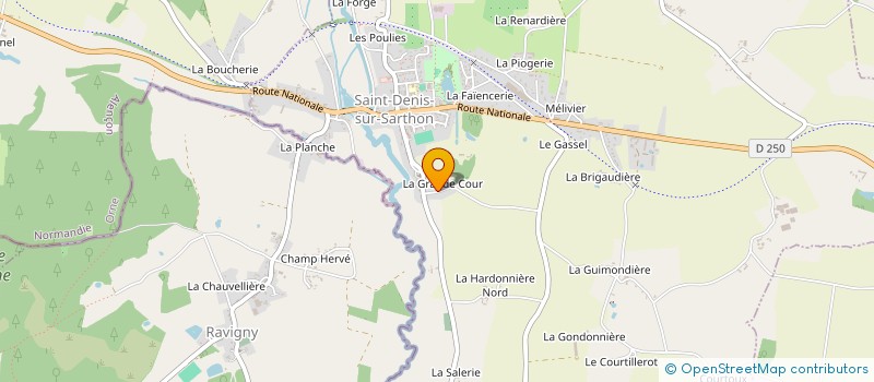 localisation de l'entreprise EARL DE LA COUR à SAINT-DENIS-SUR-SARTHON