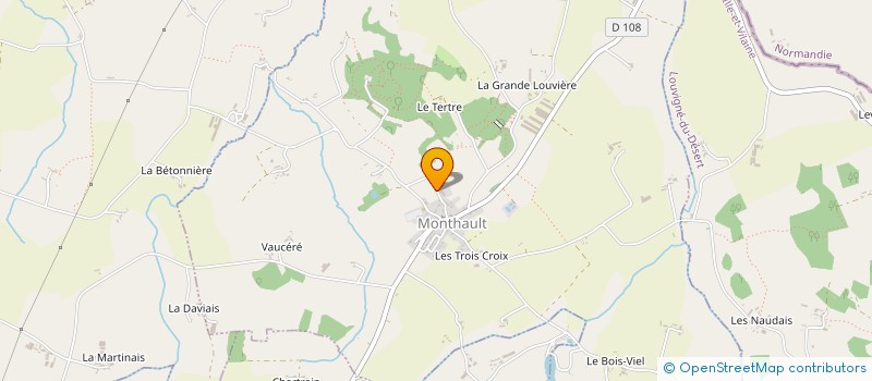 localisation de l'entreprise EARL DE LA COURGUITTIER  MONTHAULT