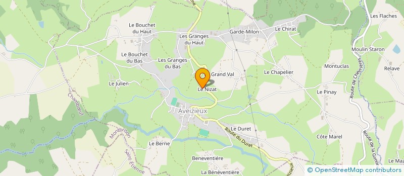 localisation de l'entreprise EARL DE LA CREUSE à AVEIZIEUX