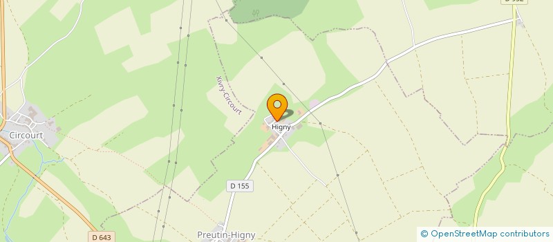 localisation de l'entreprise EARL DE LA CROIX CHOLLOT  PREUTIN-HIGNY