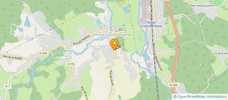 localisation de l'entreprise EARL DE LA CROIX DE PIERRE à ETIVAL-CLAIREFONTAINE