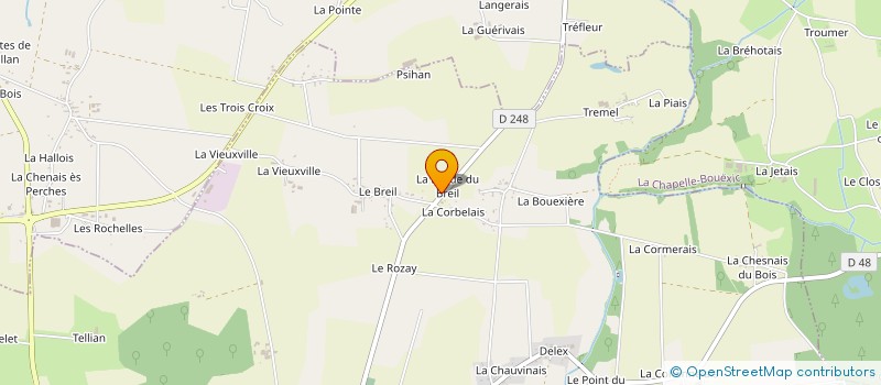 localisation de l'entreprise EARL DE LA CROIX DU BREIL  LOUTEHEL