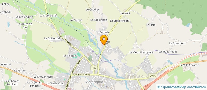 localisation de l'entreprise EARL DE LA CROIX RABUAN  MERDRIGNAC