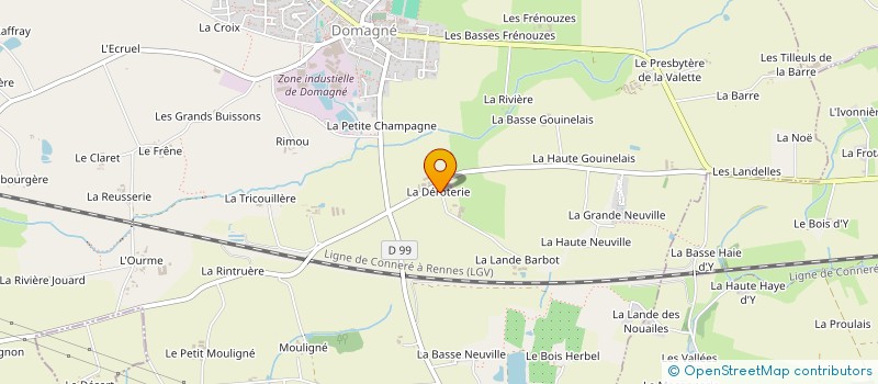 localisation de l'entreprise EARL DE LA DEROTERIE à DOMAGNE