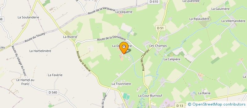 localisation de l'entreprise EARL DE LA DONVILLIERE à HAMBYE