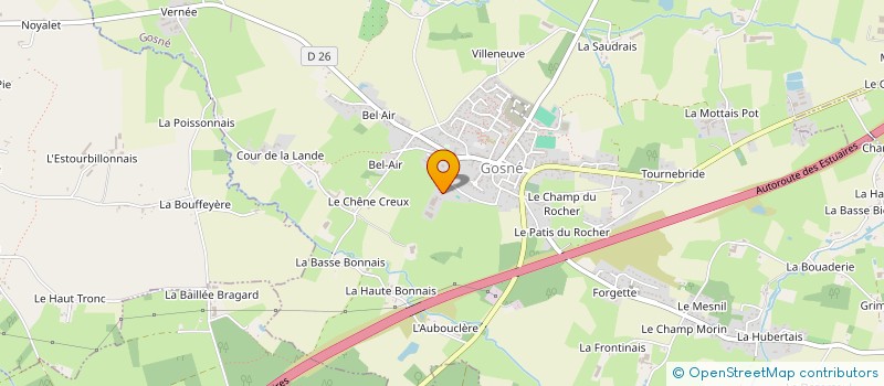 localisation de l'entreprise EARL DE LA DURANTIERE  GOSNE