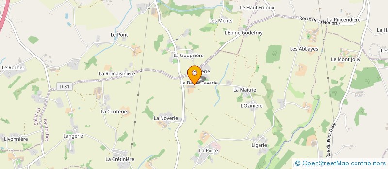 localisation de l'entreprise EARL DE LA FAVERIE à LA CHAISE-BAUDOUIN