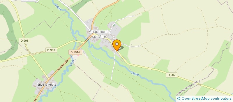 localisation de l'entreprise EARL DE LA FERME AVICOLE à CHAUMONT-SUR-AIRE
