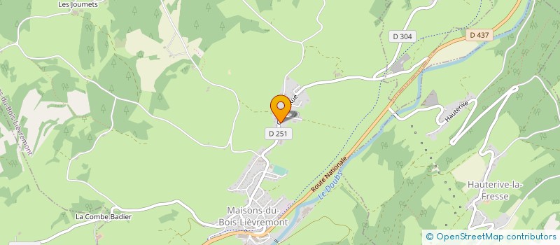 localisation de l'entreprise EARL DE LA FERME AVICOLE DU SAUGEAI à MAISONS-DU-BOIS-LIEVREMONT