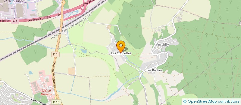 localisation de l'entreprise EARL DE LA FERME DES COUPETTES à VERDILLY