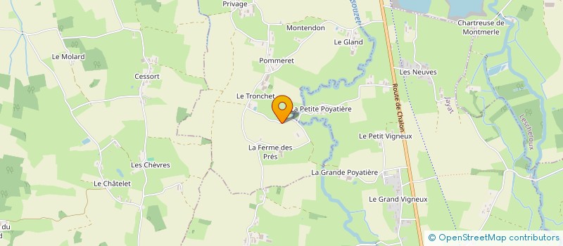localisation de l'entreprise EARL DE LA FERME DES PRES à SAINT-JULIEN-SUR-REYSSOUZE