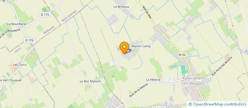 localisation de l'entreprise EARL DE LA FERME LEIGNEL  RADINGHEM-EN-WEPPES