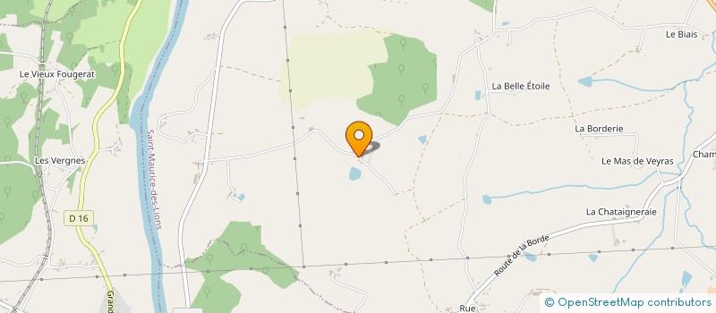 localisation de l'entreprise EARL DE LA FICHERIE à SAINT-MAURICE-DES-LIONS