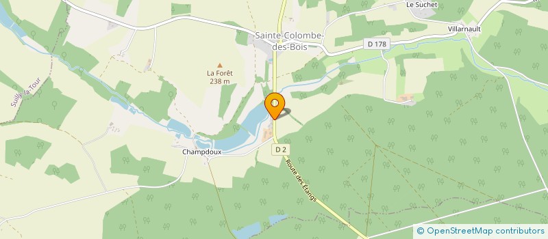localisation de l'entreprise EARL DE LA FOLIE à SAINTE-COLOMBE-DES-BOIS