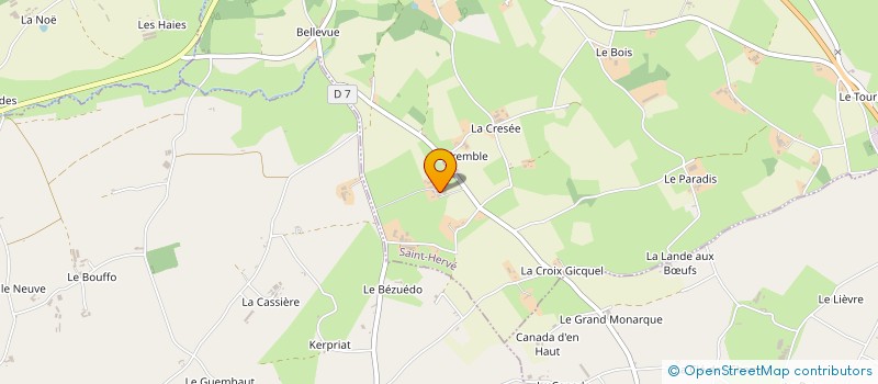 localisation de l'entreprise EARL DE LA FORET à SAINT-HERVE