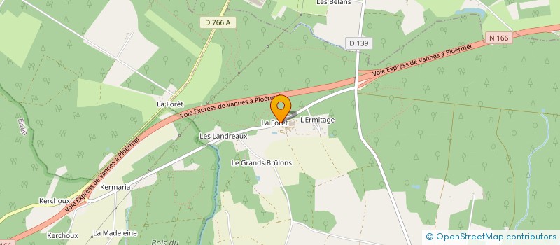 localisation de l'entreprise EARL DE LA FORET à LE COURS