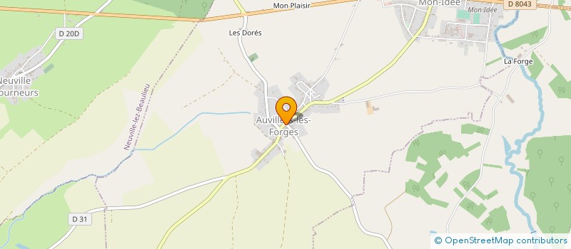 localisation de l'entreprise EARL DE LA FORGE à AUVILLERS-LES-FORGES