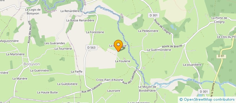 localisation de l'entreprise EARL DE LA FOULERIE à COULOUVRAY-BOISBENATRE