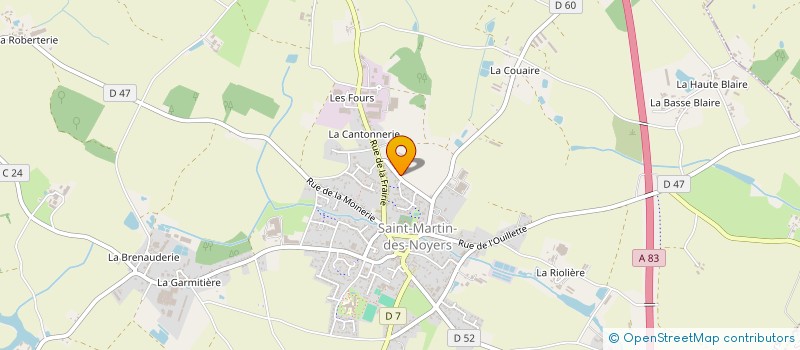 localisation de l'entreprise EARL DE LA FRAIRIE à SAINT-MARTIN-DES-NOYERS