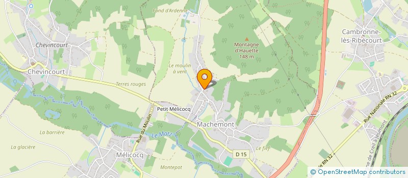 localisation de l'entreprise EARL DE LA FRENIERE  MACHEMONT