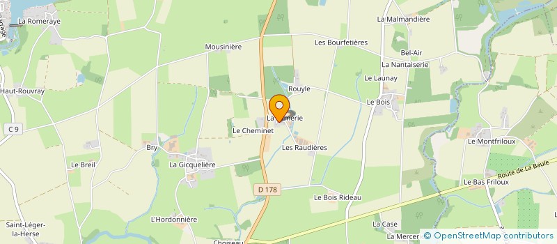 localisation de l'entreprise EARL DE LA FUMERIE à JOUE-SUR-ERDRE