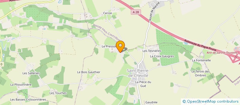 localisation de l'entreprise EARL DE LA GACHETTE  SAINT PIERRE DE CHEVILLE