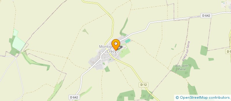 localisation de l'entreprise EARL DE LA GAULIERE à MONTIGNY-SUR-CRECY
