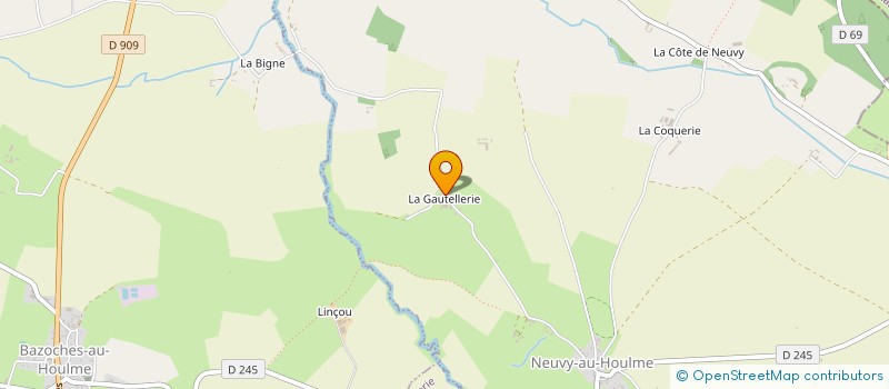 localisation de l'entreprise EARL DE LA GAUTELLERIE à NEUVY-AU-HOULME