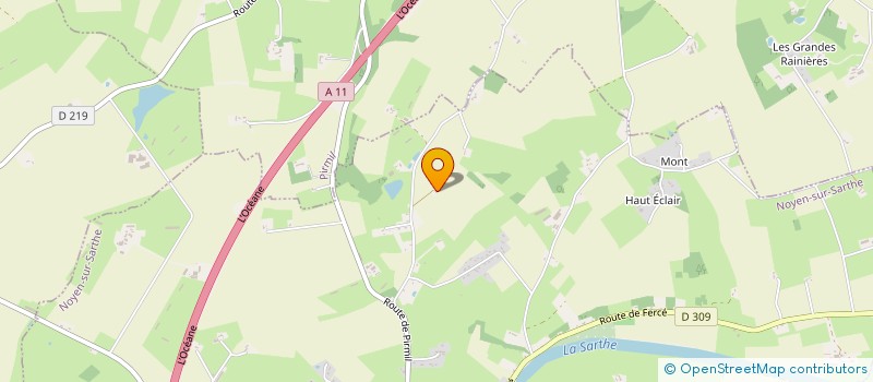 localisation de l'entreprise EARL DE LA GEE  FERCE SUR SARTHE