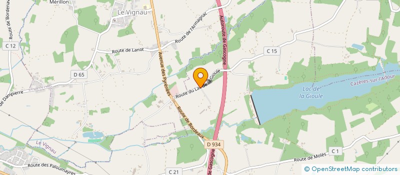 localisation de l'entreprise EARL DE LA GIOULE  CAZERES SUR L'ADOUR