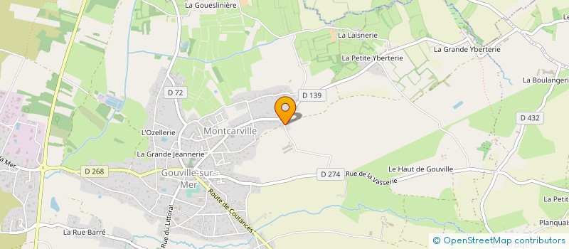 localisation de l'entreprise EARL DE LA GIRARDERIE à GOUVILLE-SUR-MER