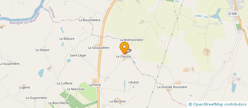 localisation de l'entreprise EARL DE LA GIRAUDIERE à MARTIGNE-SUR-MAYENNE