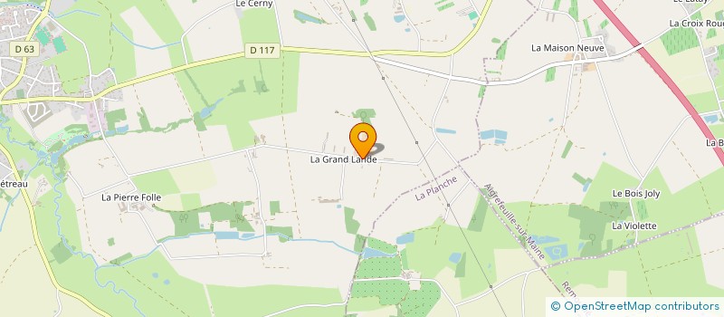 localisation de l'entreprise EARL DE LA GRAND' LANDE à MONTBERT