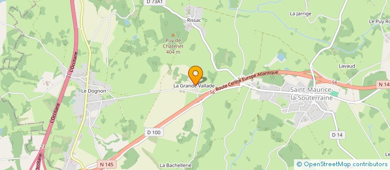 localisation de l'entreprise EARL DE LA GRANDE VALLADE à SAINT-MAURICE-LA-SOUTERRAINE