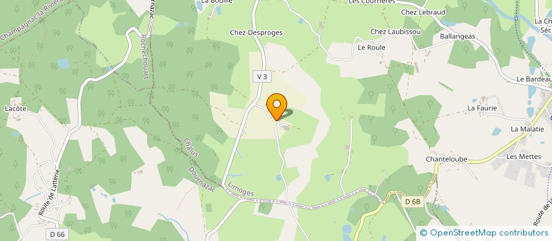 localisation de l'entreprise EARL DE LA GRATTE à CHALUS