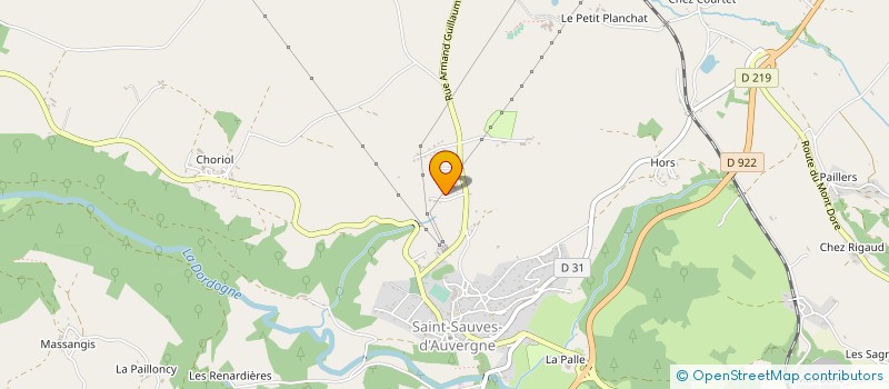 localisation de l'entreprise EARL DE LA GRENOUILLERE à SAINT-SAUVES-D AUVERGNE