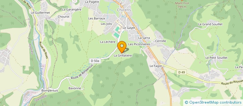 localisation de l'entreprise EARL DE LA GRILLATIERE  CHIRENS