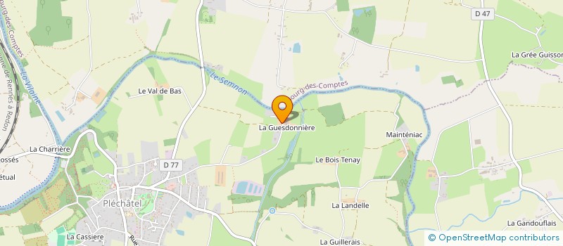 localisation de l'entreprise EARL DE LA GUESDONNIERE à PLECHATEL