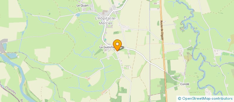 localisation de l'entreprise EARL DE LA GUINCHERE  L'HOPITAL LE MERCIER