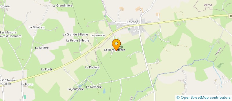 localisation de l'entreprise EARL DE LA HARDONNIERE à LEVARE