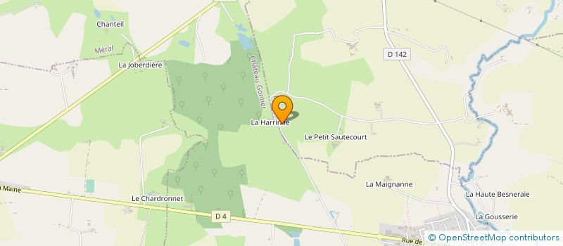 localisation de l'entreprise EARL DE LA HARIRAIE à BEAULIEU-SUR-OUDON