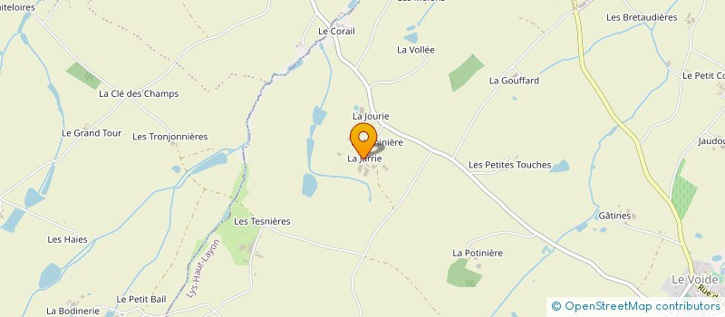 localisation de l'entreprise EARL DE LA HAUTE JAMINIERE à LYS-HAUT-LAYON