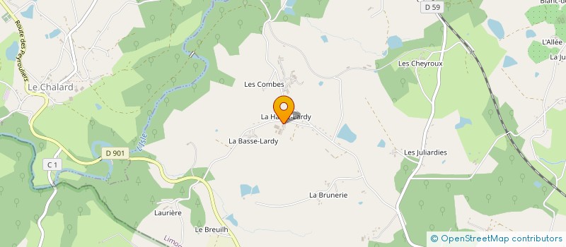 localisation de l'entreprise EARL DE LA HAUTE LARDIE à SAINT-YRIEIX-LA-PERCHE