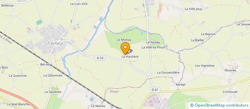 localisation de l'entreprise EARL DE LA HAUTIERE  TREMEUR