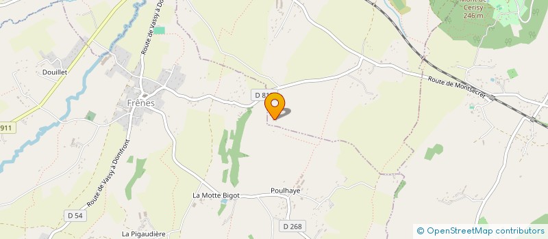localisation de l'entreprise EARL DE LA HERISSONNIERE à MONTSECRET-CLAIREFOUGERE